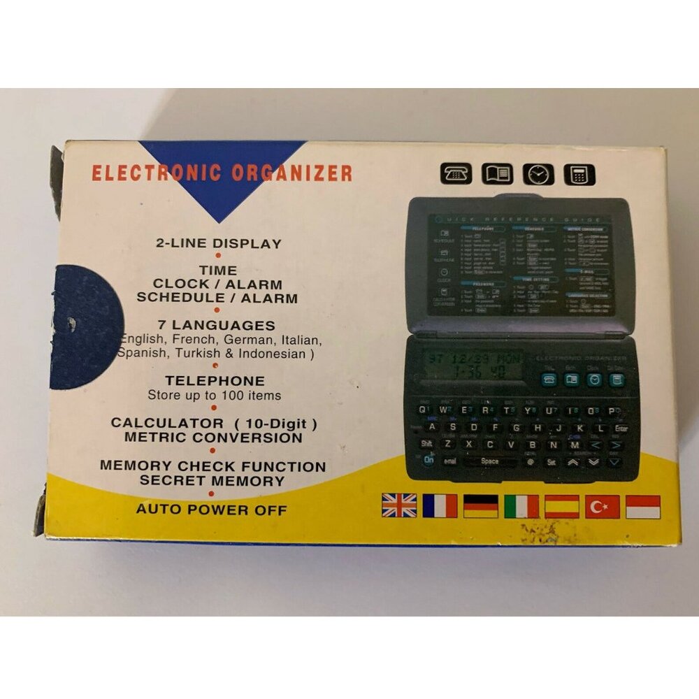 ELECTRONIC ORGANIZER Data Phone‎ Numbers Clock Schedule Alarm